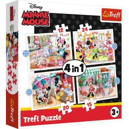 Trefl Puzzle Puzzle - 4w1 (12, 15, 20, 24) - Minnie z przyjaciółmi / Disney Minnie 34355