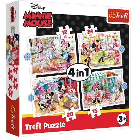 Trefl Puzzle Puzzle - 4w1 (12, 15, 20, 24) - Minnie z przyjaciółmi / Disney Minnie 34355