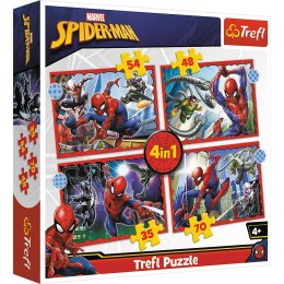 Trefl Puzzle Puzzle - 4w1 - Bohaterski Spider-Man Trefl 34384