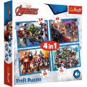 Trefl Puzzle Puzzle - "4w1" - Odważni Avengersi Trefl 34386