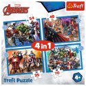 Trefl Puzzle Puzzle - "4w1" - Odważni Avengersi Trefl 34386