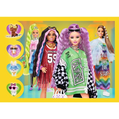 Trefl Puzzle Puzzle - 4w1 - Wesoły świat Barbie / Mattel, Barbie 34626 Trefl Puzzle Puzzle - 4w1 - Wesoły świat Barbie / Mattel, Barbie 34626