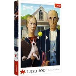 Trefl Puzzle Puzzle - 500 - American Gothic: Psia Edycja Trefl 37526