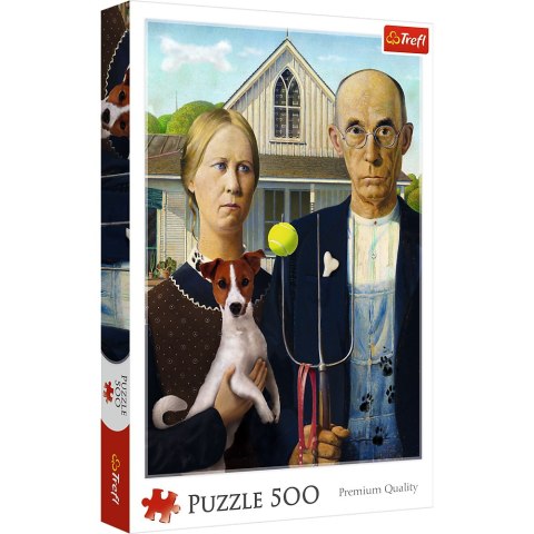 Trefl Puzzle Puzzle - 500 - American Gothic: Psia Edycja Trefl 37526