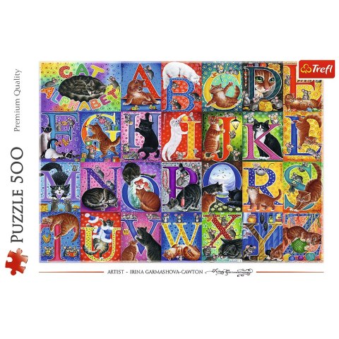 Trefl Puzzle Puzzle - 500 - Koci alfabet Trefl 37527 Trefl Puzzle Puzzle - 500 - Koci alfabet Trefl 37527