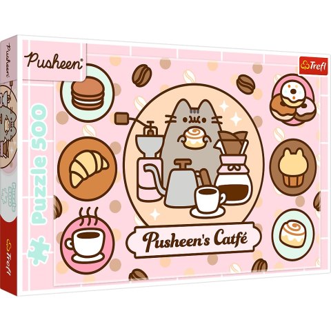 Trefl Puzzle Puzzle - 500 - Pusheen w kawiarni Trefl 37528 Trefl Puzzle Puzzle - 500 - Pusheen w kawiarni Trefl 37528