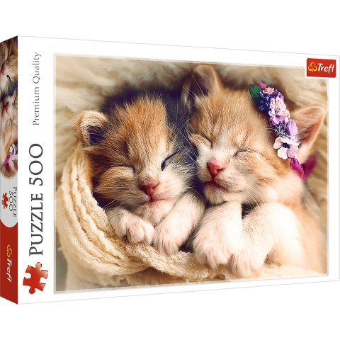 Trefl Puzzle Puzzle 500 el. Śpiące kotki Trefl 37271 Trefl Puzzle Puzzle 500 el. Śpiące kotki Trefl 37271