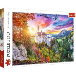 Trefl Puzzle Puzzle 500 el. Widok na zamek Neuschwanstein, Niemcy Trefl 37427