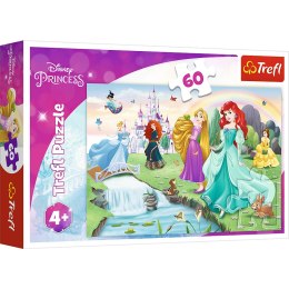 Trefl Puzzle Puzzle - 60 - Poznaj Księżniczki - Disney Princess Trefl 17361