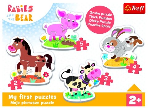 Trefl Puzzle Puzzle - Baby Classic - Na farmie - KAZSTUDIO SA Bobaski i Miś 36127 Trefl Puzzle Puzzle - Baby Classic - Na farmie - KAZSTUDIO SA Bobaski i Miś 36127