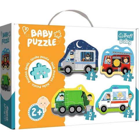 Trefl Puzzle Puzzle - Baby Classic - Pojazdy i zawody / Trefl Baby 36071 Trefl Puzzle Puzzle - Baby Classic - Pojazdy i zawody / Trefl Baby 36071