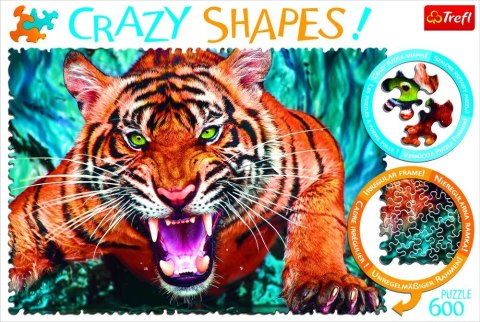 Trefl Puzzle Puzzle Crazy Shapes 600 el. Oko w oko z tygrysem Trefl 11110 Trefl Puzzle Puzzle Crazy Shapes 600 el. Oko w oko z tygrysem Trefl 11110
