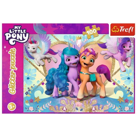 Trefl Puzzle Puzzle Glitter 100 el. My Little Pony Błyszczące kucyki Trefl 14831 Trefl Puzzle Puzzle Glitter 100 el. My Little Pony Błyszczące kucyki Trefl 14831
