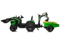 LEAN CARS Koparka Z Naczepą Na Akumulator SX2068 Zielona