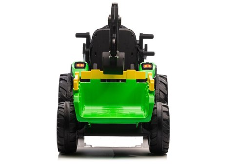LEAN CARS Koparka Z Naczepą Na Akumulator SX2068 Zielona LEAN CARS Koparka Z Naczepą Na Akumulator SX2068 Zielona