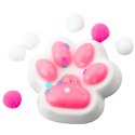 LEAN TOYS Gniotek Kocia Łapka Antystresowa Sensoryczna Squishy Biało-Różowa