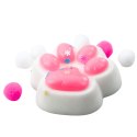 LEAN TOYS Gniotek Kocia Łapka Antystresowa Sensoryczna Squishy Biało-Różowa