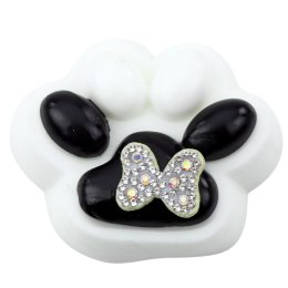 LEAN TOYS Gniotek Kocia Łapka Antystresowa Sensoryczna Squishy Motyl Biało-Czarna