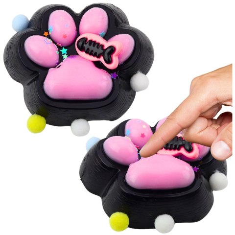 LEAN TOYS Gniotek Kocia Łapka Antystresowa Sensoryczna Squishy Rybka Czarno-Różowa LEAN TOYS Gniotek Kocia Łapka Antystresowa Sensoryczna Squishy Rybka Czarno-Różowa