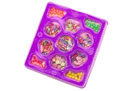 LEAN TOYS Koraliki Do Robienia Biżuterii DIY Zestaw Kreatywny Zawieszki Kwiatuszki