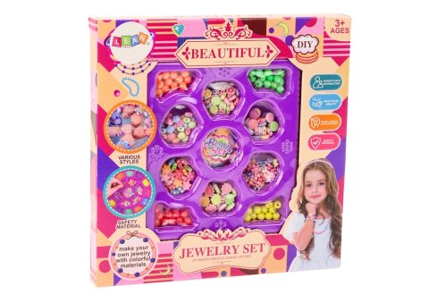 LEAN TOYS Koraliki Do Robienia Biżuterii DIY Zestaw Kreatywny Zawieszki Kwiatuszki LEAN TOYS Koraliki Do Robienia Biżuterii DIY Zestaw Kreatywny Zawieszki Kwiatuszki