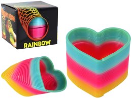 LEAN TOYS Kultowa Tęczowa Sprężyna Serce Uspokajająca Gadżet 6CM