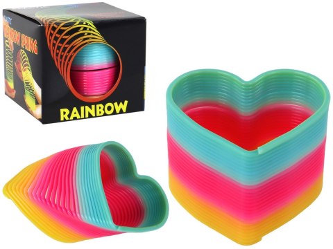 LEAN TOYS Kultowa Tęczowa Sprężyna Serce Uspokajająca Gadżet 6CM LEAN TOYS Kultowa Tęczowa Sprężyna Serce Uspokajająca Gadżet 6CM