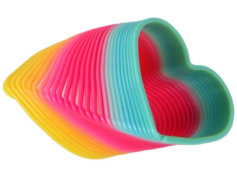 LEAN TOYS Kultowa Tęczowa Sprężyna Serce Uspokajająca Gadżet 6CM LEAN TOYS Kultowa Tęczowa Sprężyna Serce Uspokajająca Gadżet 6CM