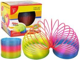 LEAN TOYS Magiczna Zwariowana Sprężyna Tęczowa Brokatowa
