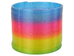 LEAN TOYS Magiczna Zwariowana Sprężyna Tęczowa Brokatowa