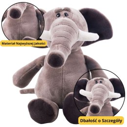 LEAN TOYS Mała Pluszowa Maskotka Przytulanka Słoń Przyssawka 16cm