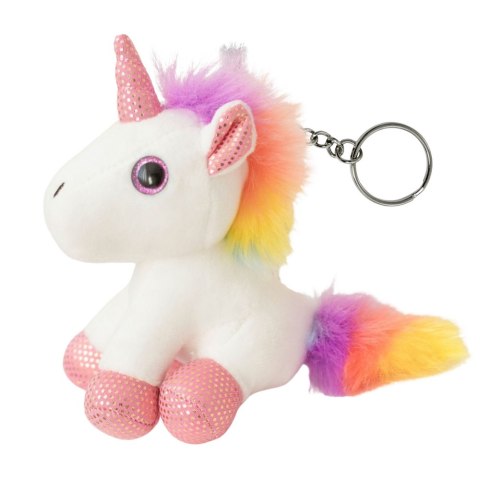 LEAN TOYS Pluszowy Jednorożec Brelok Metalowe Kółko Biały 12cm LEAN TOYS Pluszowy Jednorożec Brelok Metalowe Kółko Biały 12cm