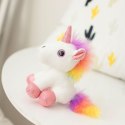 LEAN TOYS Pluszowy Jednorożec Brelok Metalowe Kółko Biały 12cm