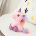 LEAN TOYS Pluszowy Jednorożec Brelok Metalowe Kółko Różowy 12cm