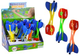 LEAN TOYS Rakieta Z Procą Do Rzucania Piankowa Kolorowa Odrzut 25 Metrów