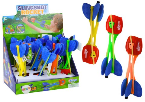 LEAN TOYS Rakieta Z Procą Do Rzucania Piankowa Kolorowa Odrzut 25 Metrów LEAN TOYS Rakieta Z Procą Do Rzucania Piankowa Kolorowa Odrzut 25 Metrów