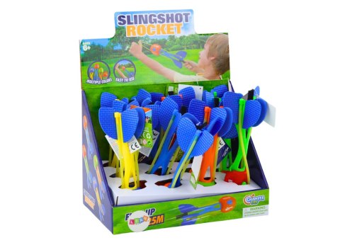 LEAN TOYS Rakieta Z Procą Do Rzucania Piankowa Kolorowa Odrzut 25 Metrów LEAN TOYS Rakieta Z Procą Do Rzucania Piankowa Kolorowa Odrzut 25 Metrów