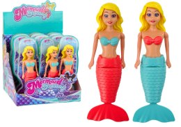 LEAN TOYS ﻿Syrenka Do Kąpieli Nakręcana Do Wody Pływająca Turkusowa Różowa Lalka MIX