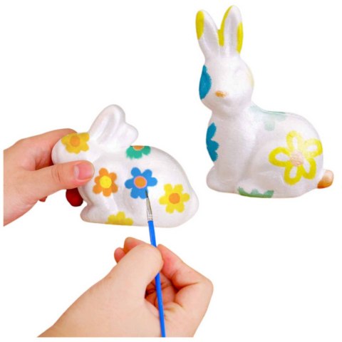 LEAN TOYS Zestaw Do Malowania Styropianowych Ozdób 2 Zające 4 Jajka Farby LEAN TOYS Zestaw Do Malowania Styropianowych Ozdób 2 Zające 4 Jajka Farby