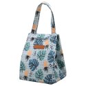 LEAN Torba Termiczna Izolacyjna Śniadaniowa Lunch Bag Liście Ananasy 25cm