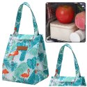LEAN Torba Termiczna Izolacyjna Śniadaniowa Lunch Bag Liście Flamingi 25cm