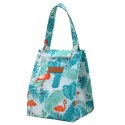 LEAN Torba Termiczna Izolacyjna Śniadaniowa Lunch Bag Liście Flamingi 25cm