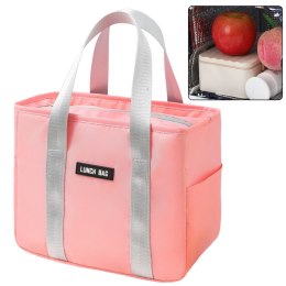 LEAN Torba Termiczna Izolacyjna Śniadaniowa Lunch Bag Różowa 24cm