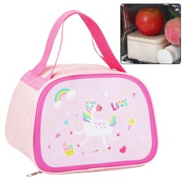 LEAN Torba Termiczna Izolacyjna Śniadaniowa Lunch Bag Różowa Jednorożec 23cm
