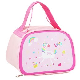 LEAN Torba Termiczna Izolacyjna Śniadaniowa Lunch Bag Różowa Jednorożec 23cm