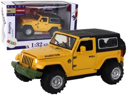 LEAN Toys Auto Terenowe Napęd Frykcyjny Na Baterie Metalowy Żółty 1:32