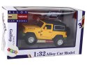 LEAN Toys Auto Terenowe Napęd Frykcyjny Na Baterie Metalowy Żółty 1:32