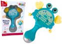 LEAN Toys Bębenek Grzechotka Krab Dla Dzieci Światełka Melodie Niebieski