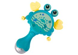 LEAN Toys Bębenek Grzechotka Krab Dla Dzieci Światełka Melodie Niebieski