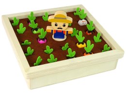 LEAN Toys Drewniana Gra Pamięciowa Wyciągnij Rzodkiewkę Karty